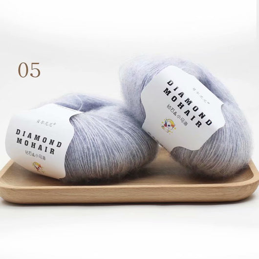 Bufanda Chal de Mohair Tejida a Mano Sudafricana Premium con Ovillo de Lana DIY - Image 48