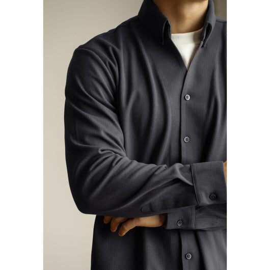 Camisa Casual de Cuello Vuelto Manga Larga para Hombre - Diseño Cálido y Versátil - Image 8