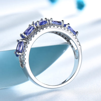 Anillo de Zafiro Tanzanita en Forma de Gota - Image 10