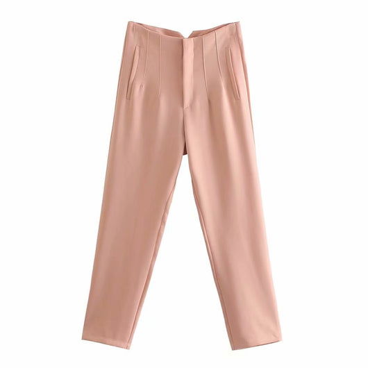 Pantalón Harem Casual de Cintura Alta con Detalle de Siete Colores - Image 9