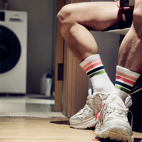 Calcetines Deportivos Arcoíris para Hombre - Comodidad y Estilo Casual