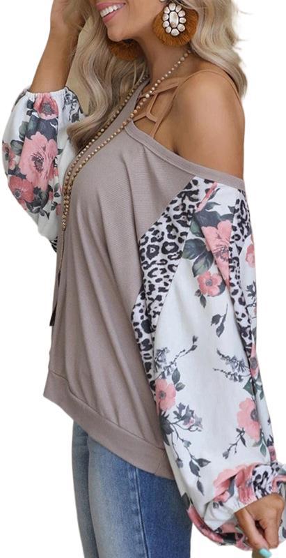 Blusa Casual Suelta de Manga Larga con Estampado para Mujer - Image 4