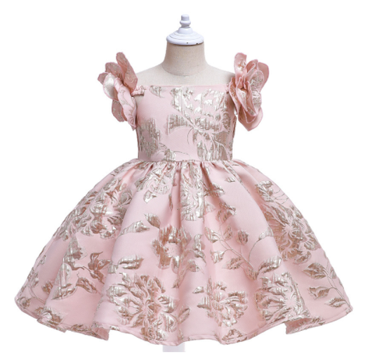 Vestido Infantil Retro con Flores Bordadas en los Hombros - Estilo Europeo - Image 8