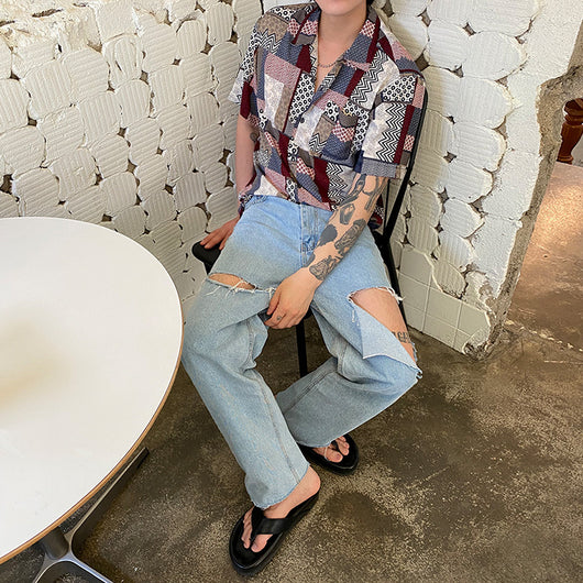 Camisa Casual de Hombre con Cuadros y Mangas Cortas para Verano - Image 4