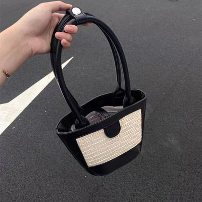 Bolso Bandolera Mujer de Paja - Diseño Minimalista Axilar