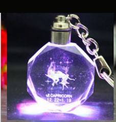 Llavero de Cristal Brillante con Colgante LED
