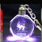 Llavero de Cristal Brillante con Colgante LED