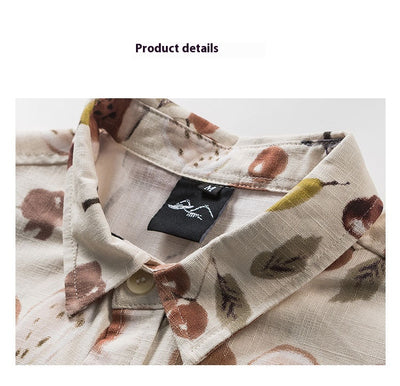 Camisa Floral Suelta Unisex de Manga Corta para Parejas - Image 16