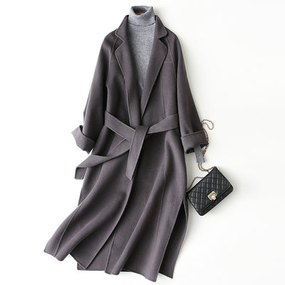 Abrigo Reversible de Cachemira para Mujer - Largo Suelto Oversize - Image 7
