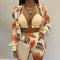 Women's Printed Beachwear Swimsuit Three Pieza Juego - Ref 16