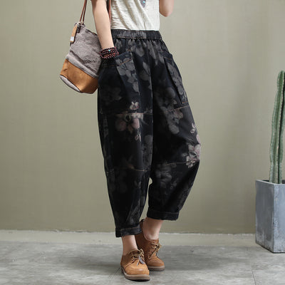 Jeans de Algodón Lavado con Estampado Versátil y Corte Holgado - Image 6