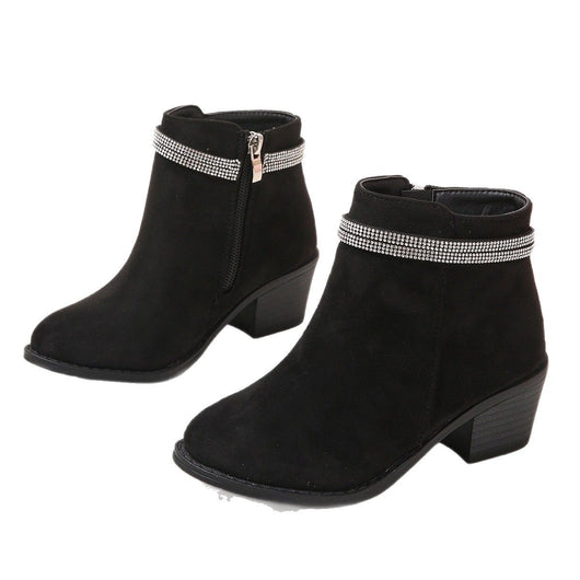 Botines para Niñas con Doble Correa y Detalles de Cristal - Image 5