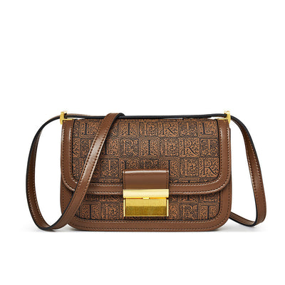 Bolsa Mensajera Retro Tofu de Un Hombro - Versátil y Elegante - Image 4