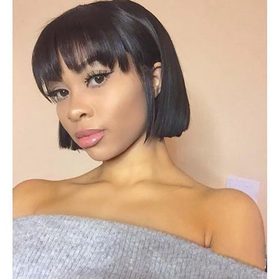 Peluca Bob Frontal de Encaje con Cabello Natural Semitejido - Image 10