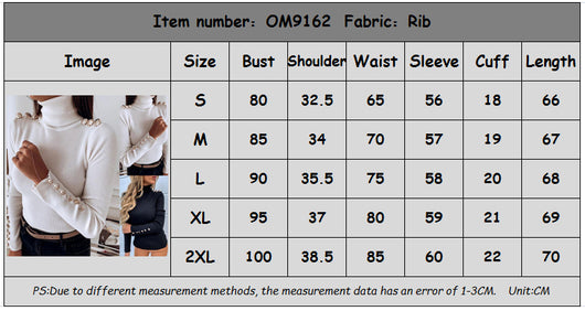 Blusa Básica de Cuello Alto con Botones - Colores Sólidos - Image 10