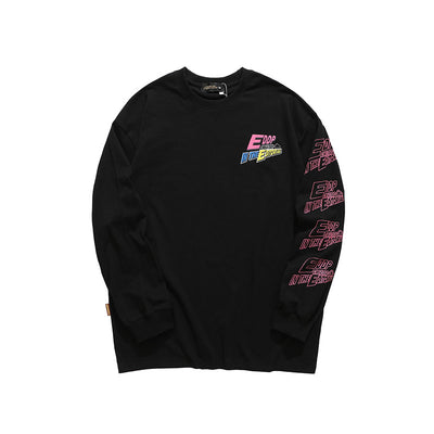 Playera Holgada de Manga Larga con Estampado de Billar para Hombre y Mujer - Image 3