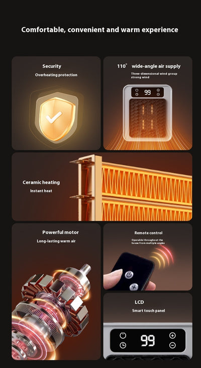 Calefactor Compacto de Pared con Tecnología Grafeno - Calentamiento Rápido - Image 9