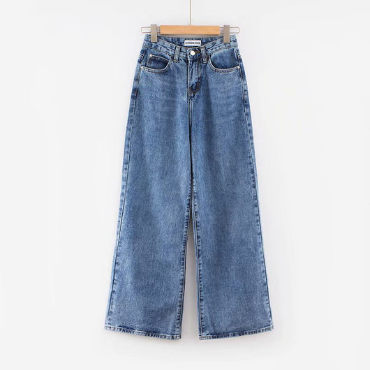 Pantalones Vaqueros Anchos Versátiles para Otoño e Invierno - Image 3