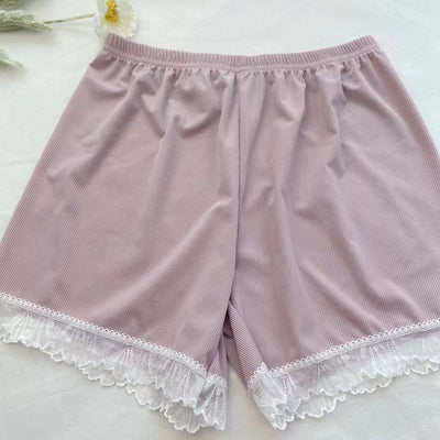 Pantalones de Seguridad Tipo Short con Encaje en Seda Helada para Mujer - Diseño Suelto y Fresco - Image 15