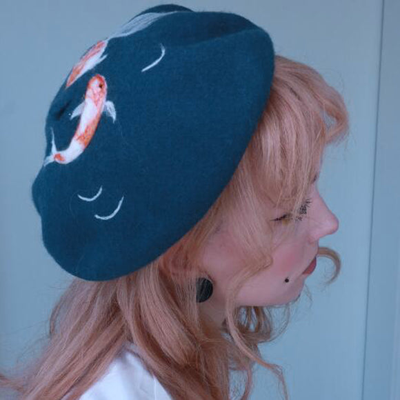Boina de Lana con Diseño Minimalista