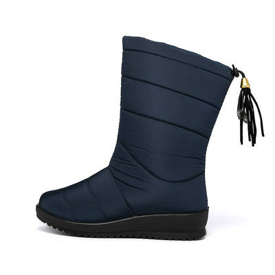 Botas de Nieve para Mujer con Borlas Impermeables y Suela Antideslizante - Image 11