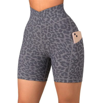 Shorts Deportivos Cruzados para Mujer con Bolsillos y Cinturón - Image 15