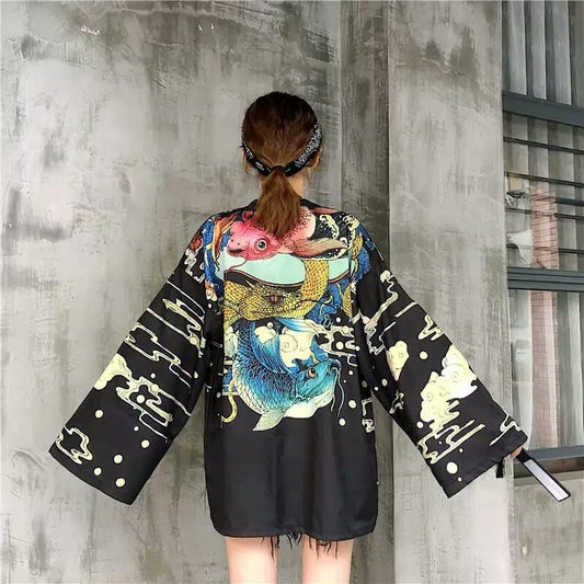 Cardigan Suelto Estampado 3D Versátil para Hombre