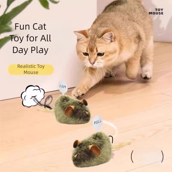 Juguete Interactivo para Gatos - Ratón Realista con Sonido y Movimiento