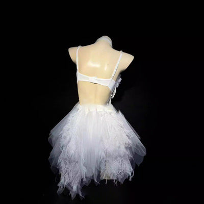 Bikini Disco Lujo con Diamantes y Borlas para Festivales de Música Electrónica - Image 2