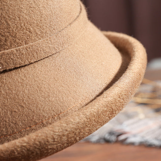 Sombrero de Fieltro de Lana Pura para Mujer - Image 13