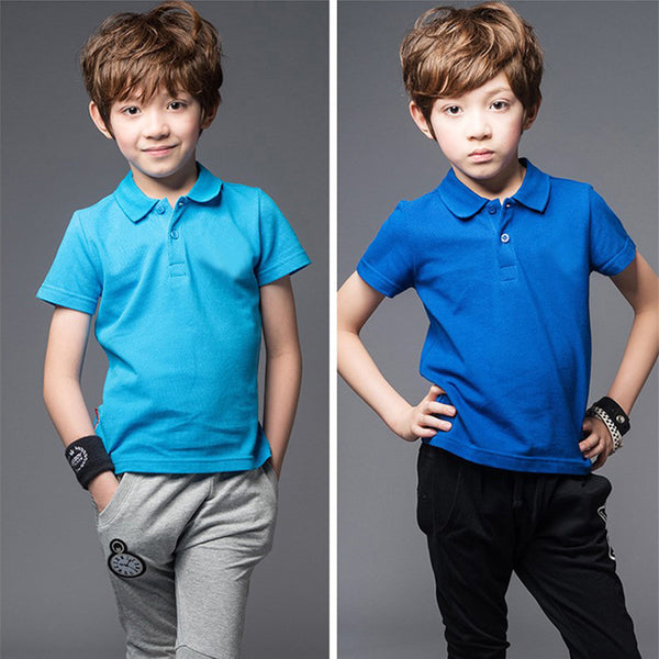 Polo Infantil de Algodón Puro con Cuello Clásico