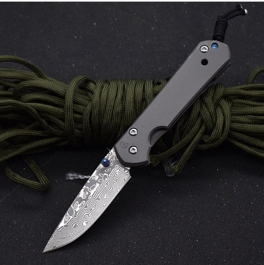 Cuchillo Plegable Damascus de Acero Damasco Premium - Image 15
