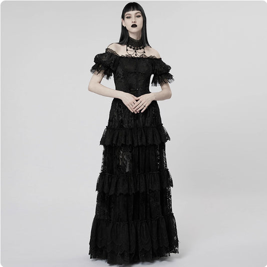 Vestido Maxi de Encaje Texturizado Victoria