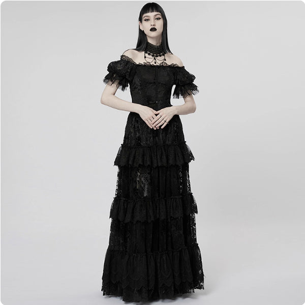 Vestido Maxi de Encaje Texturizado Victoria