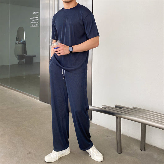 Traje Ejecutivo Plisado en Seda Helada - Manga Corta - Image 7