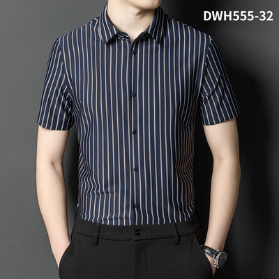 Camisa Manga Corta Ice Silk Sin Costuras para Hombre - Image 15