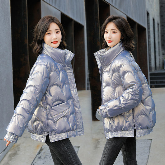Abrigo Acolchado Coreano Oversized con Cuello Alto para Mujer - Image 8