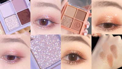 Paleta de Sombras de Ojos 4 Colores Mate Perlado Gris Tierra Púrpura Impermeable con Brillo - Image 6