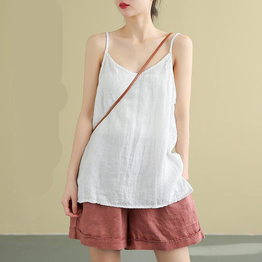 Camiseta Suelta de Algodón y Lino para Mujer - Estilo Literario Casual - Image 7