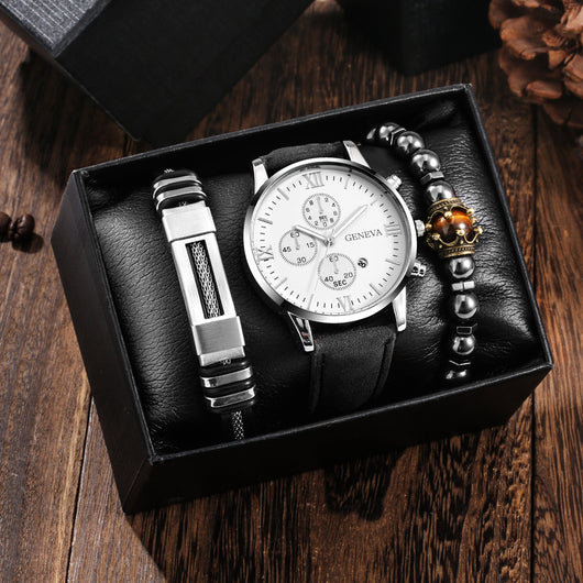 Juego de Reloj Empresarial con Pulsera y Collar para Hombre - Image 7
