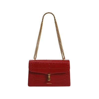 Bolso de Cuero One-Shoulder con Cadena para Mujer - Image 9