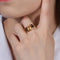 Anillo de Citrino Natural - Gema Amarilla Auténtica