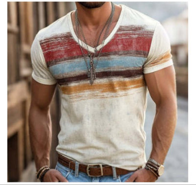 Playera Manga Corta con Estampado Digital 3D para Hombre - Image 2
