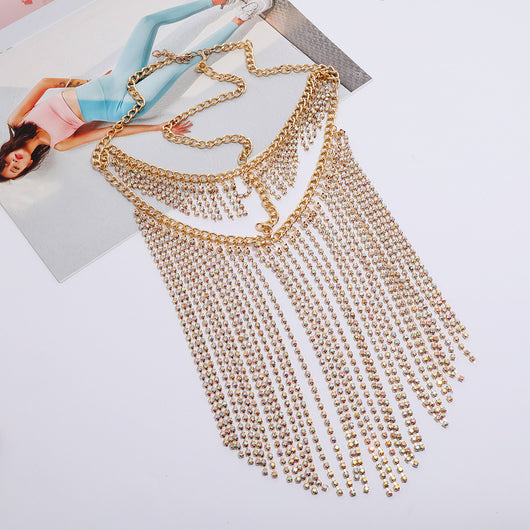 Cadena de Cabeza Punk con Strass y Borlas - Estilo Europeo y Americano - Image 11