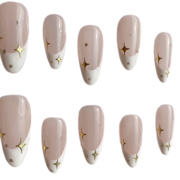 Manicura Francesa Almendra Acabado Avanzado Hecho a Mano
