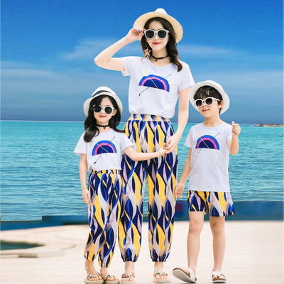 Ropa de Playa Familiar Manga Corta - Conjuntos a Juego para Padres e Hijos - Image 10