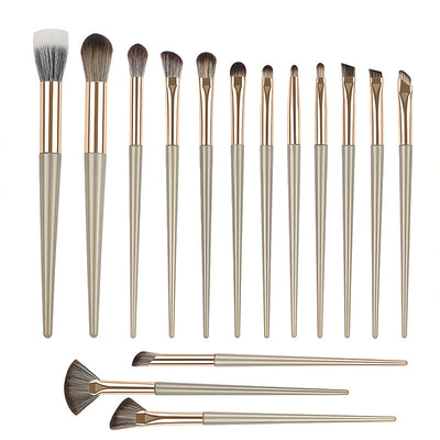 Set de 15 Brochas de Maquillaje Profesional con Flores Estampadas - Image 4