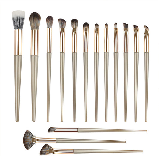 Set de 15 Brochas de Maquillaje Profesional con Flores Estampadas - Image 4