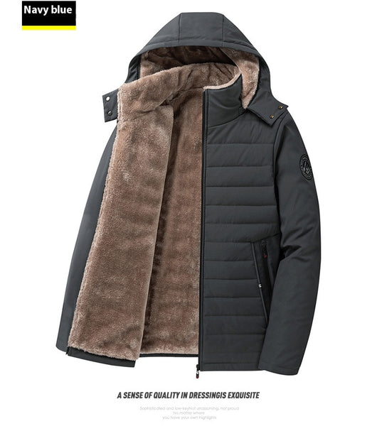Abrigo Acolchado de Algodón para Adultos Mayores - Talla Grande Invierno - Image 10