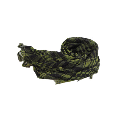 Pañuelo Táctico Keffiyeh Cuadros Houndstooth con Borlas Desértico - Image 7